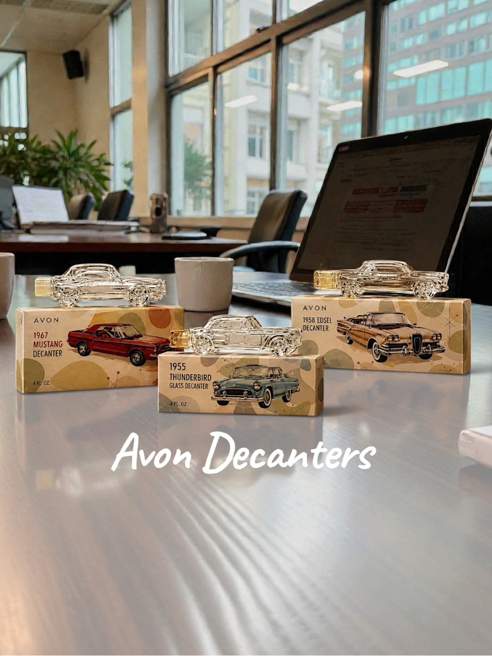Avon Vintage Decanter Trio